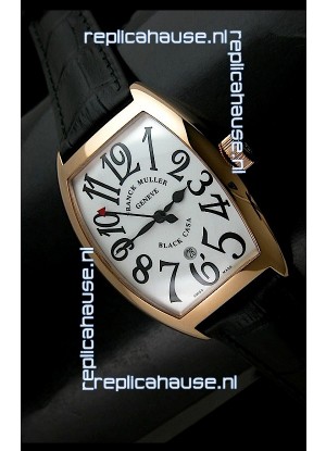 Franck Muller Black Casa in Japanese Replica Watch White Dial