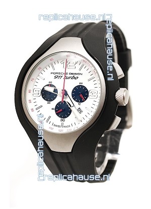 Porsche Design 911 Turbo Speed II Chronograph Japanese Watch in White Dial