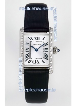 Tank Must Cartier Super Clone Edition 29MM Watch in Steel Casing White Dial 