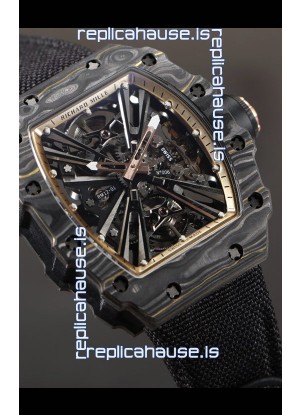 Richard Mille RM12-01 Carbon Fiber Case Genuine Tourbillon Movement 1:1 Mirror Replica Watch