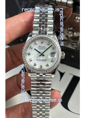 Rolex Super Clone Datejust ETA 2688 Movement 31MM Stainless Steel Case Pearl Dial Watch
