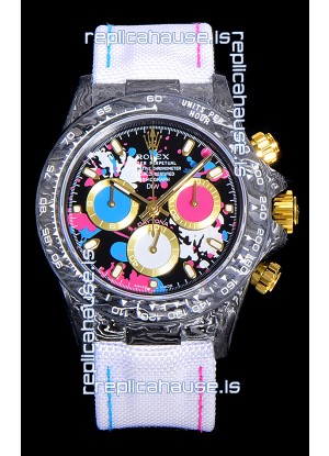 Rolex Daytona DiW Motley Lady Unique Forged Carbon Casing Swiss Replica Watch