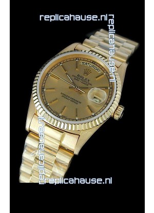 Rolex Replica Day Date Swiss Mens Gold Watch
