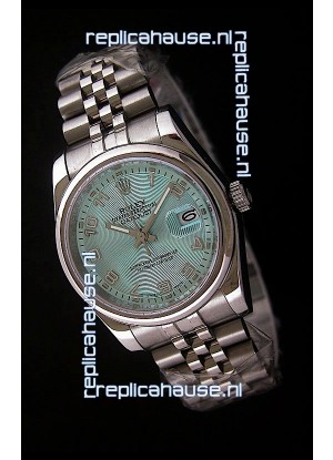 Rolex Datejust Mens Swiss Replica Watch in Light Blue Dial