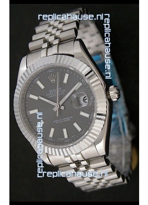 Rolex Datejust Swiss Replica Watch in Grey Dial