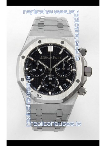 Royal Oak Chrono 26240 Black Dial FREE SPRUNG MVMNT Steel Caing Super Clone Watch 