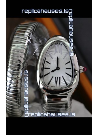 Serpenti Stainless Steel White Dial Super Clone Watch