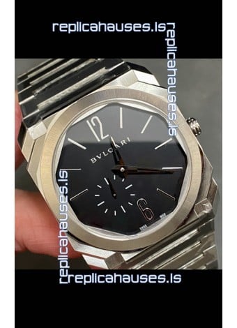 Octo Finissmo 7MM Thick Black Dial Super Clone Watch 
