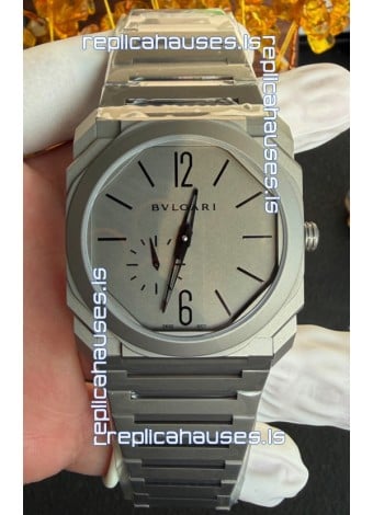 Octo Finissmo 7MM Thick Titanium Case Grey Dial Super Clone Watch 