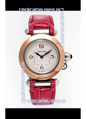 Pasha De Cartier Rose Gold Casing Watch 30MM Super Clone Watch 
