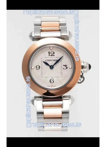 Pasha De Cartier Two Tone Casing Watch 30MM Super Clone Watch 