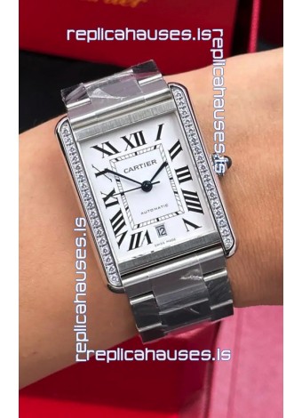 Cartier Tank Solo Swiss Automatic 31MM Diamonds Super Clone Watch 