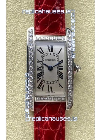 Cartier Tank Americaine Swiss Quartz 19mm Steel Casing Swiss Replica Watch 