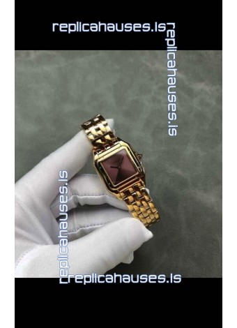 PANTHERE de Cartier 27MM Red Dial Super Clone Watch 