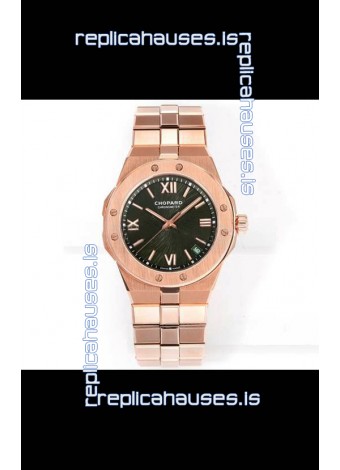 Chopard Alpine Eagle Rose Gold Brown Dial Super Clone Replica Watch