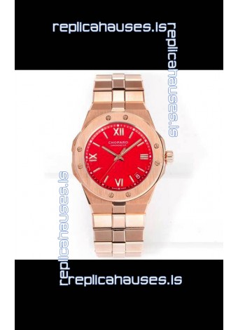 Chopard Alpine Eagle Rose Gold Red Dial Super Clone Replica Watch