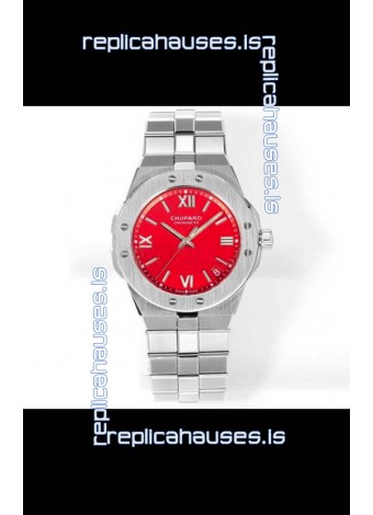 Chopard Alpine Eagle Stainless Steel Red Dial Super Clone Replica Watch