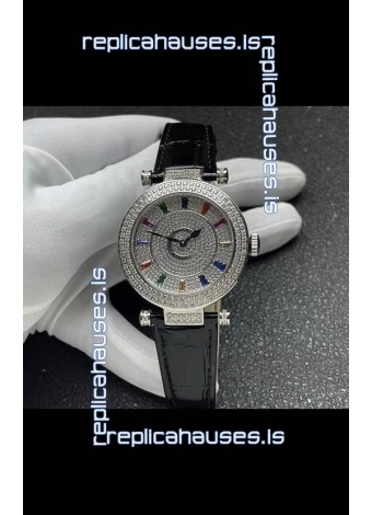 Franck Muller Double Mystery Swiss Quartz Watch in Steel Casing