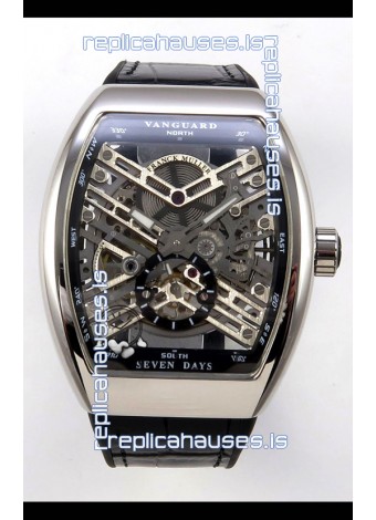 Franck Muller V45 Tourbillon Skeleton Steel Super Clone Watch 