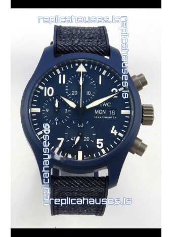IWC PILOT'S Chronograph Top Gun Oceana Blue Super Clone Watch 
