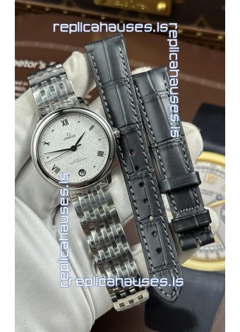 Omega De Ville Automatic 34MM White Dial Steel Case Super Clone Watch 