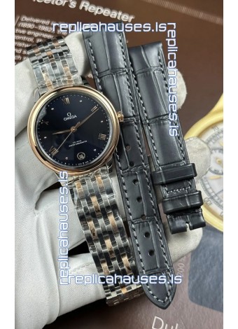 Omega De Ville Automatic 34MM Blue Dial Two Tone Case Super Clone Watch 