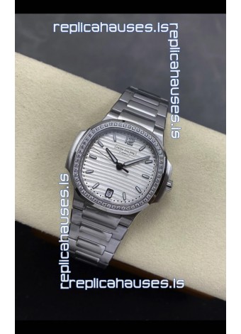 Patek Philippe Nautilus 7118 35MM Steel Dial Diamonds Super Clone Watch 