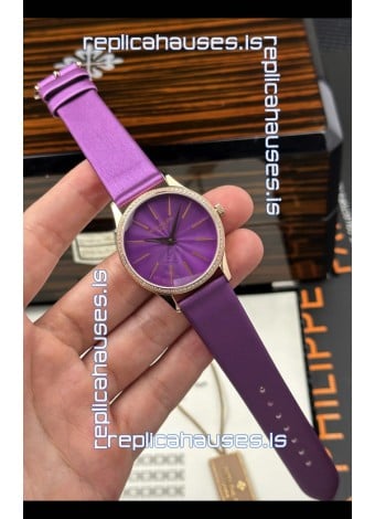 Patek Philippe Calatrava 4997 Rose Gold Purple Dial Super Clone Watch 