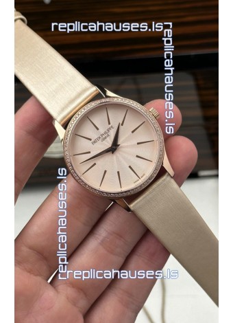 Patek Philippe Calatrava 4997 Rose Gold Beige Dial Super Clone Watch 