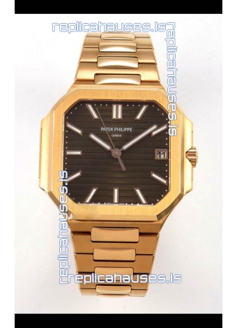 Patek Philippe Cubitus 7128 Rose Gold Casing Brown Dial Swiss Replica Watch