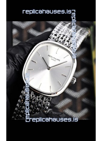 Patek Philippe Golden Ellipse 5738 Steel Dial Super Clone Watch 