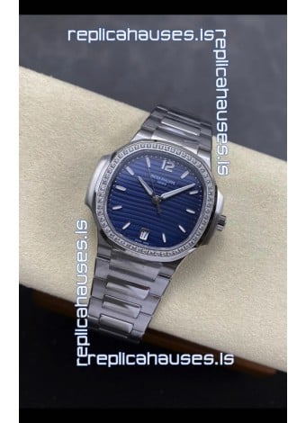 Patek Philippe Nautilus 7118 35MM Blue Dial Diamonds Super Clone Watch 