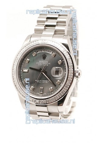 Rolex DayDate Swiss Replica Watch in Pearl Dial