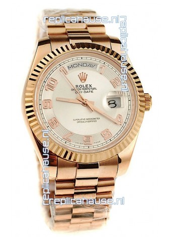 Rolex Day Date Pink Gold Swiss Replica Watch