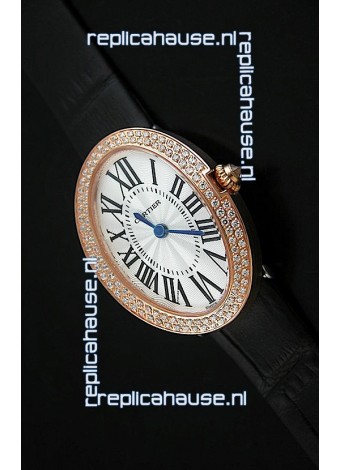 Cartier Baignoire Ladies Swiss Replica Watch in Rose Gold
