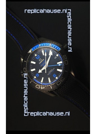 Omega Seamaster Planet Ocean Deep Black Blue GMT 1:1 Edition Swiss Replica Watch