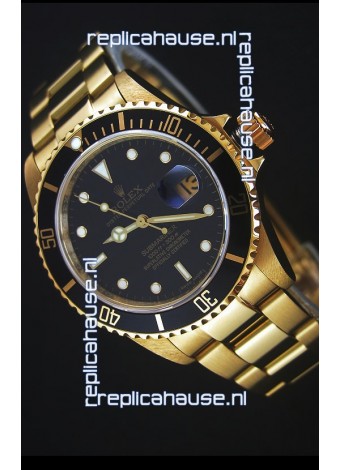 Rolex Submariner 16618 Gold Replica 1:1 Watch with Swiss 3135 Movement
