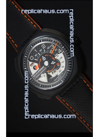 SevenFriday V02-01 Miyota 82S7 Movement 1:1 Edition Carbon Dial
