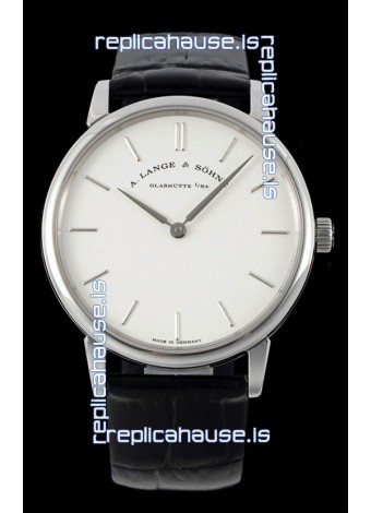 A.Lange & Sohne Saxonia Thin Swiss Replica Watch Steel Case White Dial