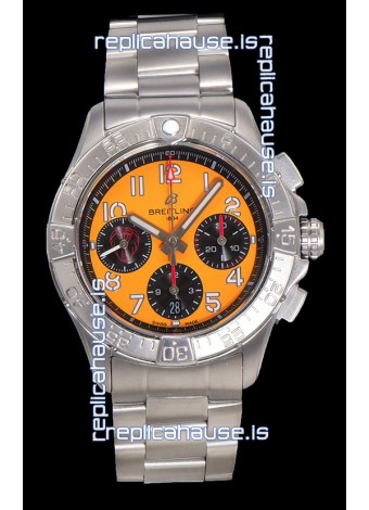 Breitling Super Clone Super Avenger B01 Chronograph Yellow Dial Watch 