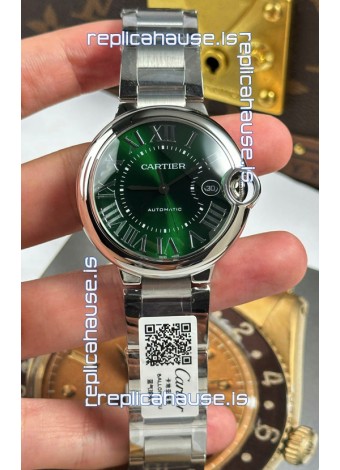 Ballon De Cartier Green Dial 1:1 Mirror Swiss Replica Watch in 904L Steel Casing - 42MM