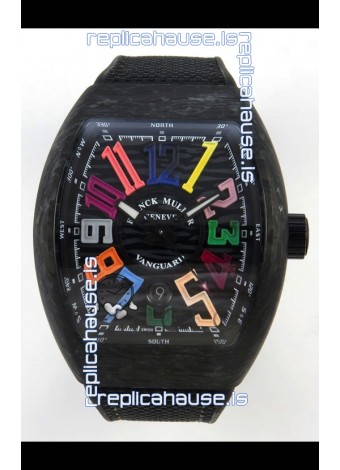 Franck Muller Super Clone Vanguard V45 Racing Carbon Watch in Nylon Strap