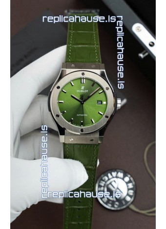 Hublot Super Clone Classic Fusion Titanium Green Dial 42MM Watch