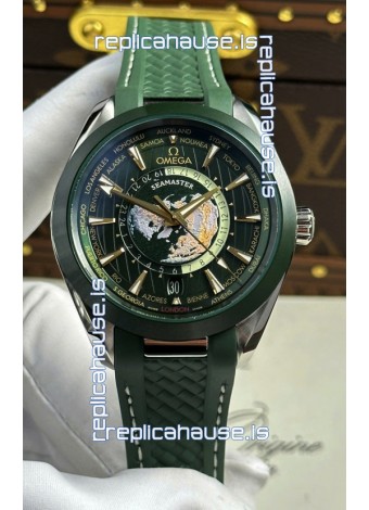 Omega Seamaster Aqua Terra 150M Worldtime Rubber Strap Swiss Replica Watch