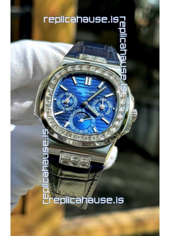 Patek Philippe Nautilus 5740 Perpetual Calendar Stainless Steel Purple Dial Swiss Replica Watch