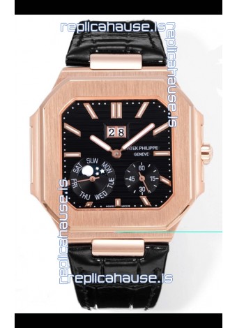 Patek Philippe Cubitus 5822 Rose Gold Casing Black Dial Swiss Replica Watch