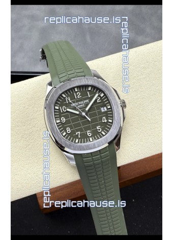 Patek Philippe Aquanaut Super Clone 5168G Green Dial 904L Steel Replica Watch 