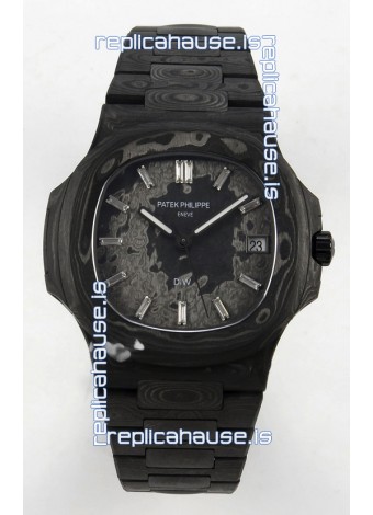 Patek Philippe Nautilus 5711 DiW Black Carbon Dial 1:1 Mirror Swiss Replica Watch