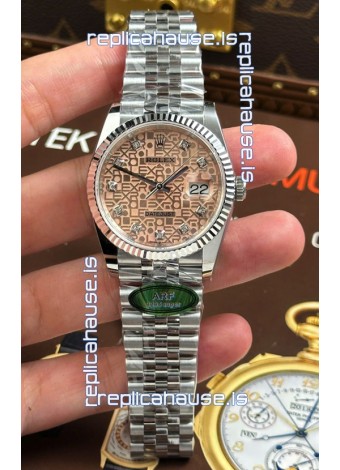 Rolex Datejust Super Clone Cal.3235 Pink Computer Dial Steel Casing Watch 36MM