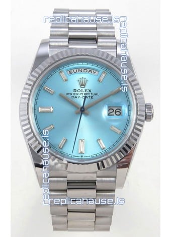 Rolex Day Date Super Clone ICE Blue Dial 40MM 220 Grams Swiss Replica watch 